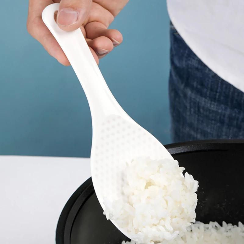 19*6.5cm Rice Scoop Stand-up Non-stick Plastic Rice Spoon